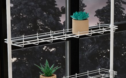 дополнительная полка металлическая для стеллажа для рассады и цветов. Фото N8